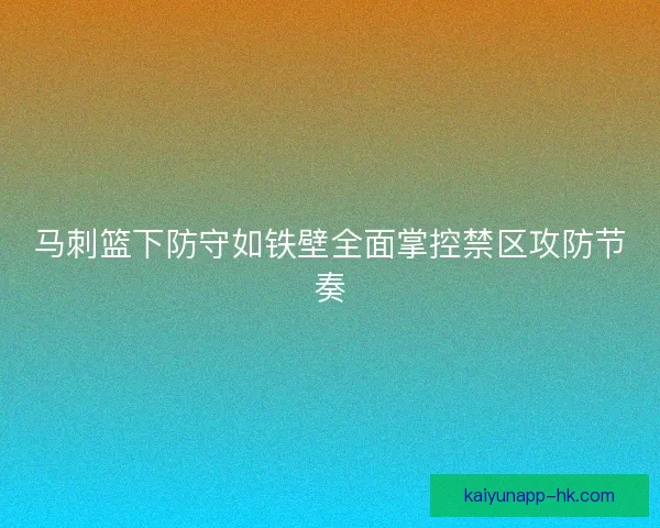 马刺篮下防守如铁壁全面掌控禁区攻防节奏